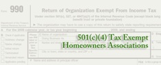 501(c)(4) Tax Exempt Homeowners Associations